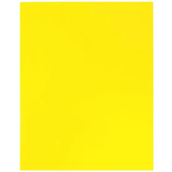 JAM Paper Glossy Laminated Two Pocket Folders, 100ct. Yellow {7}