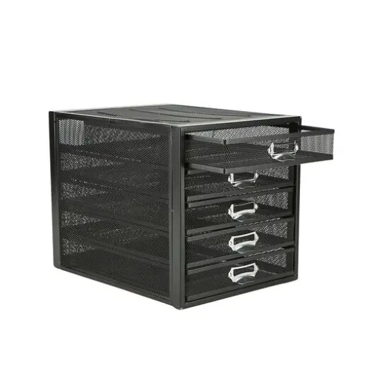 Mind Reader Black 5 Drawer Heavy Duty Cabinet {8}