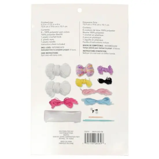 Intermediate Unicorn Amigurumi Crochet Kit by Loops & Threads&reg; {5}