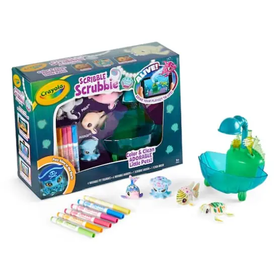 Crayola&reg; Scribble Scrubbie Ocean Pets Glow Lagoon Playset {3}