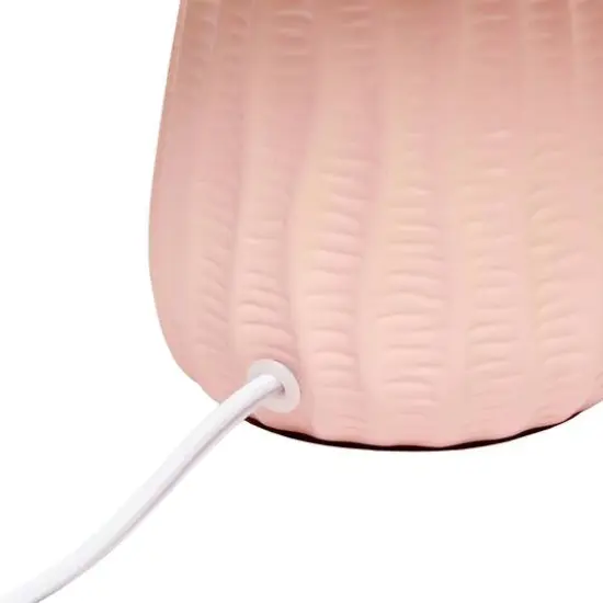 Simple Designs 11" Mini Ceramic Pastel Table Lamp Light Pink {10}