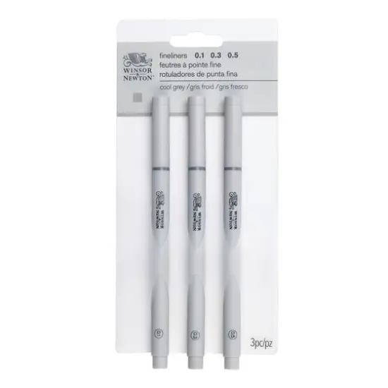 Winsor & Newton&reg; 3 Cool Grey Fineliner Set {1}
