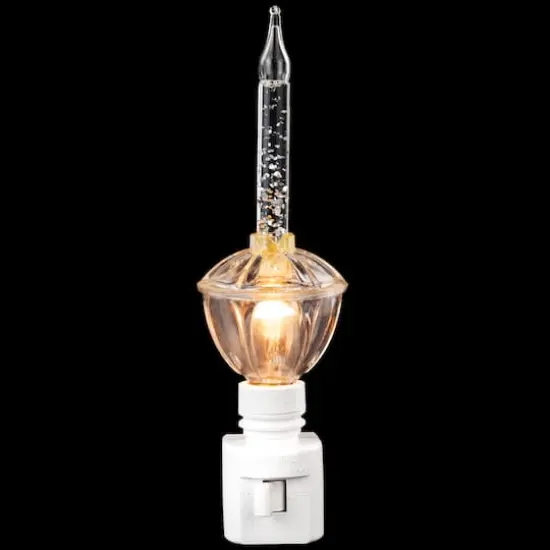 6.5" Clear Retro Style Christmas Bubble Night Light {3}