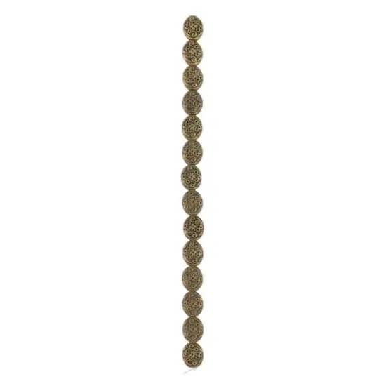 Oxidized Brass Metal Flat Oval Beads, 13mm by Bead Landing&trade; {4}