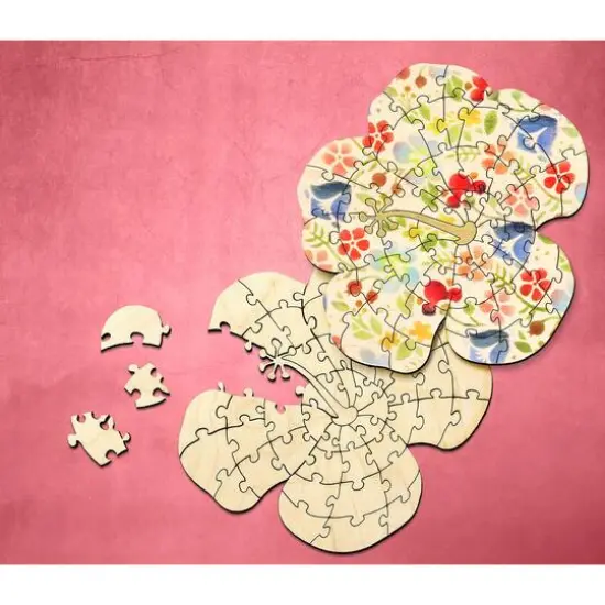 Leisure Arts&reg; Small Hibiscus D.I.Y. Wood Puzzle {5}