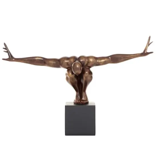 20" Bronze Human Figure Decor Sculpture {1}