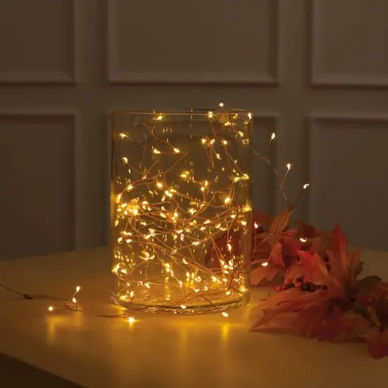 120ct. Amber LED Firecracker String Lights by Ashland&reg; {3}
