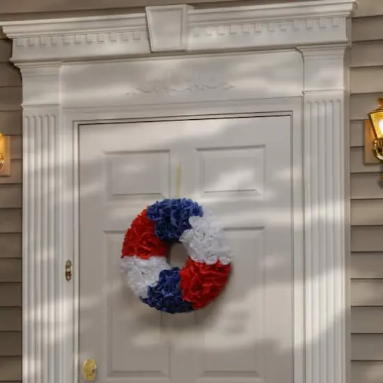 18" Patriotic Rose Wreath {3}