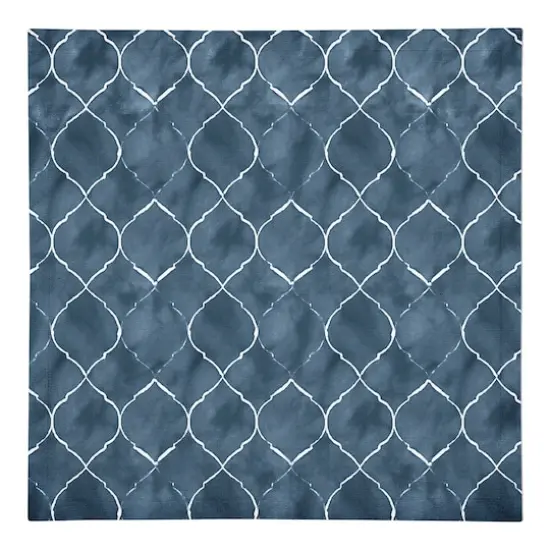 Blue Ogee Pattern 10" x 10" Cotton Twill Napkin {1}