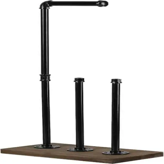 Black Wall Mounted Toilet Paper Holder {1}