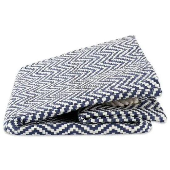 DII&reg; Small Nautical Blue Chevron Rectangular Paper Bin {4}