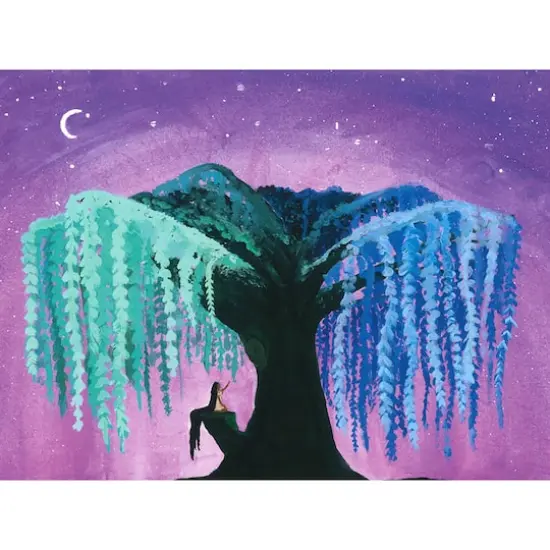 Sparkly Selections Blue Willow Tree by Local Utah Artist Rachel H. Diamond Art Kit, Round Diamonds {1}