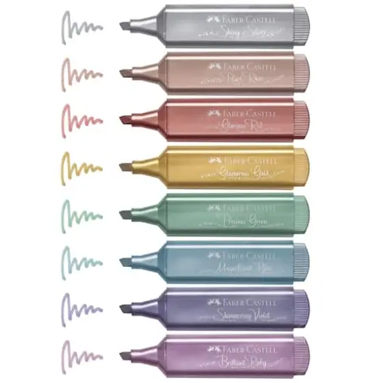 Faber-Castell&reg; Textliner Sparkling Effect 8 Color Metallic Highlighters {3}