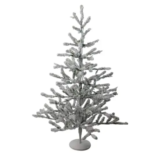 3ft. Unlit Flocked Alpine Coral Artificial Christmas Tree {1}