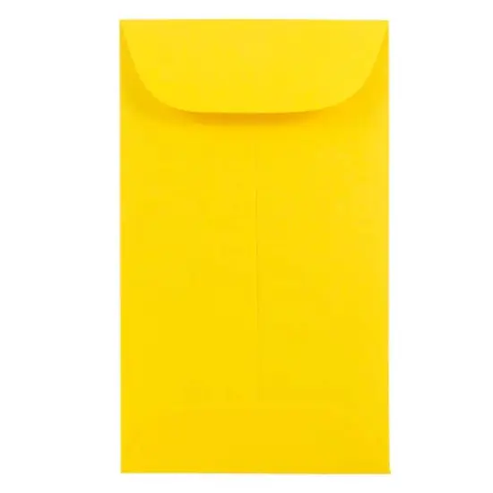 JAM Paper Colored #3 Coin Business Envelopes, 50ct. Yellow {1}