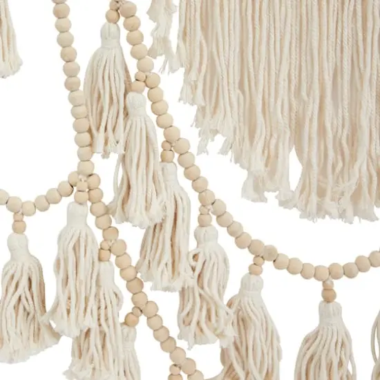 66" Traditional Macram&eacute; & Wood Wall D&eacute;cor Brown {5}
