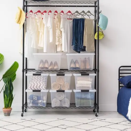 IRIS&reg; 32qt. Buckled Clear Boxes with Clear Buckle Lids, 4ct. {19}