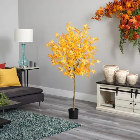 5ft. Yellow Autumn Maple Artificial Fall Tree {5}