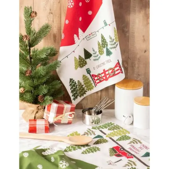 DII&reg; Christmas Tree Farm Dishtowel Set {4}