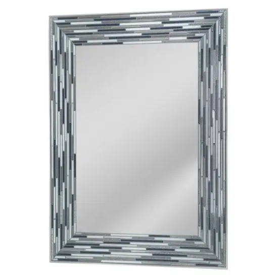 Head West Frameless Reeded Mosaic Printed Wall D&eacute;cor Mirror Blue Sea {2}