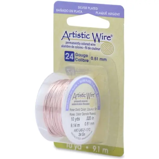 Artistic Wire&reg; 24 Gauge Rose Gold Permanently Colored Wire, 10yd. {1}
