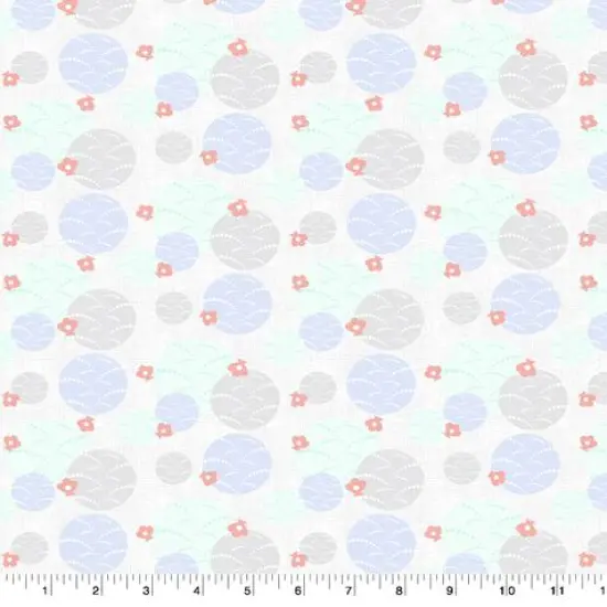 Springs Creative Mermaid Fun Circle Cotton Fabric {1}
