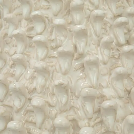 Hello Honey&reg; 10" Cream Round Embossed Stoneware Formed Vase {10}