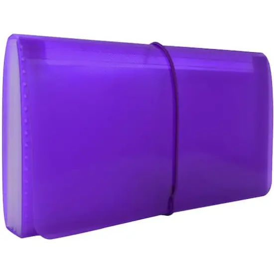JAM Paper 13 Pocket Plastic Accordion FolderPurple {6}