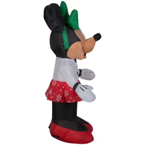 3.5ft. Airblown&reg; Inflatable Minnie Mouse in Snowman Sweater and Snowflake Skirt {3}