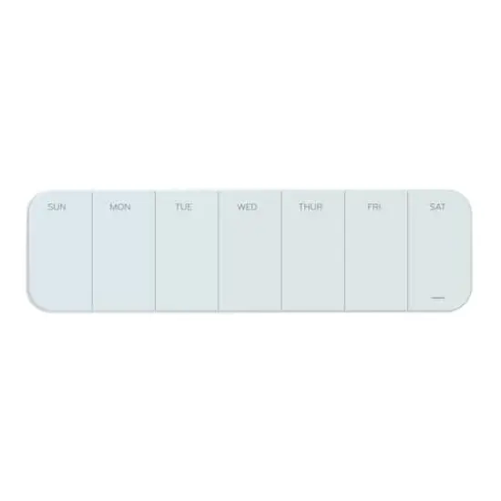 U Brands Frameless White Frosted Magnetic Weekly Calendar Cubicle/Wall Glass Dry-Erase Board, 20" x 5.5" {1}