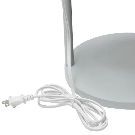 Simple Designs™ 62.5" Round Floor Lamp with 2 USB Ports and 1 Outlet Gray {14}