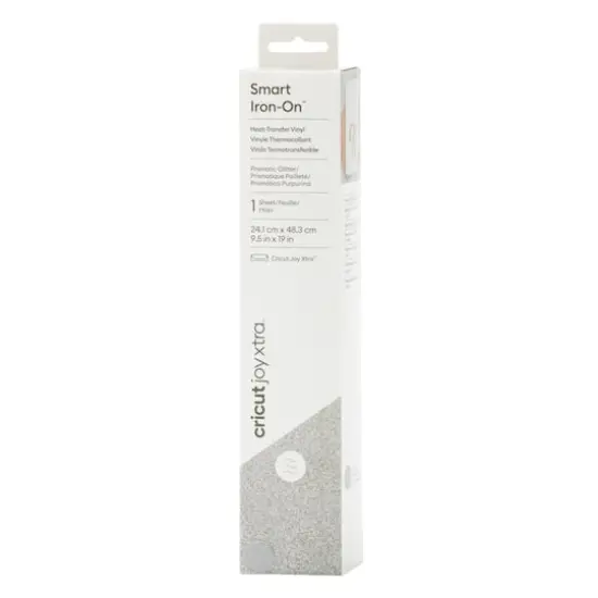 Cricut Joy Xtra&trade; Smart Iron-On&trade; Prismatic Glitter, 19" Silver {3}