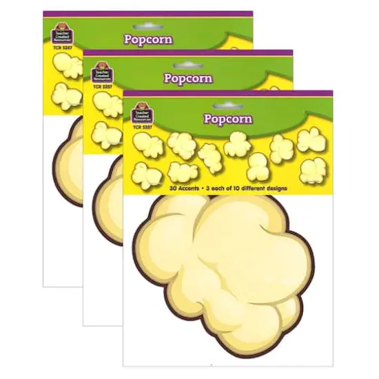 Teacher Created Resources&reg; Popcorn Accents, 3 Packs of 30 {1}