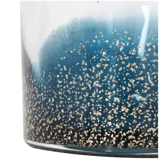 Handmade Glass Decorative Jar Set Blue {4}