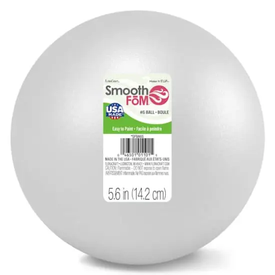 FloraCraft&reg; SmoothFōM&reg; White Foam Ball {3}