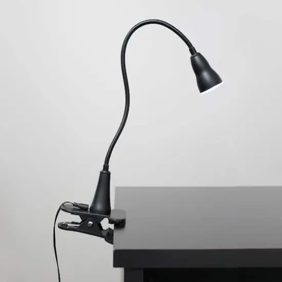 Simple Designs LED Gooseneck Clip Light Desk Lamp Black {4}