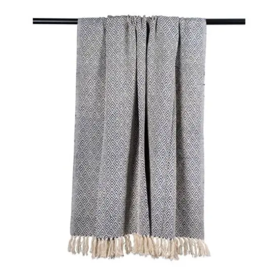 DII&reg; Nautical Blue Diamond Throw {5}