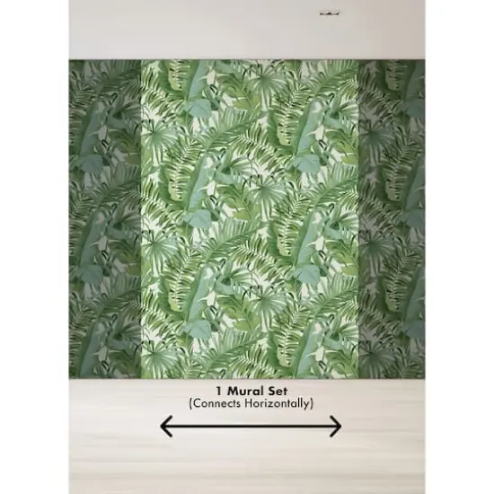 Katie Hunt Green Tropical Palm Leaf Wall Mural {4}