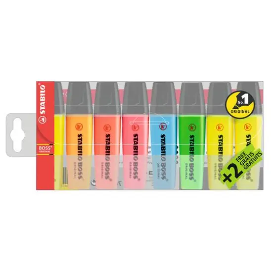 Stabilo&reg; Boss&reg; Original Highlighter 8 Color Set, Classic {1}