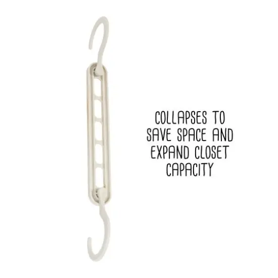 Honey Can Do White Collapsible Hangers w/ Velvet Non-Slip Hangers, 55ct. {9}