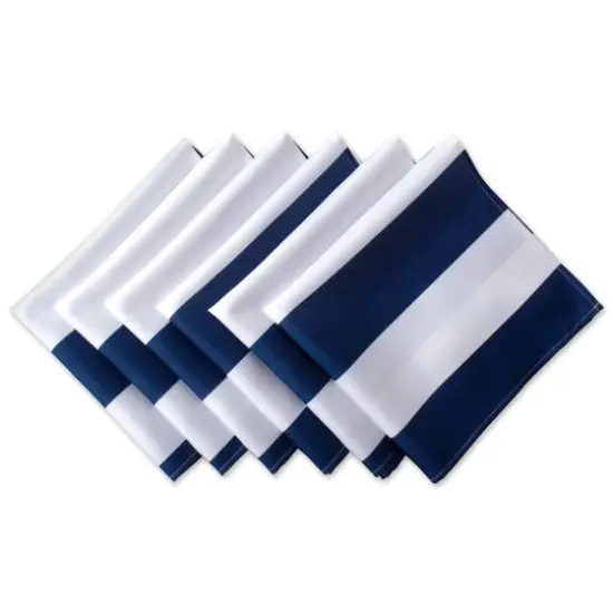 DII&reg; Nautical Blue Cabana Striped Outdoor Napkins, 6ct. {1}