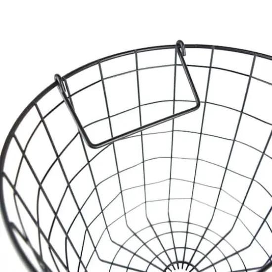 DII&reg; 10" Black Round Metal Basket {5}