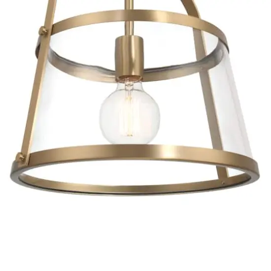 Hello Honey&reg; Fallon Gold Vintage Metal & Clear Glass Ceiling Light {3}
