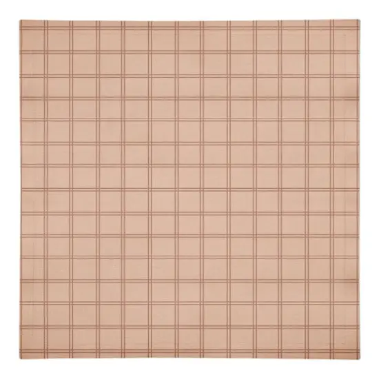 Faded Pink Grid Cotton Twill Napkin {1}