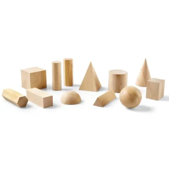 Learning Resources Wooden Geometric Solids, 12ct. {1}