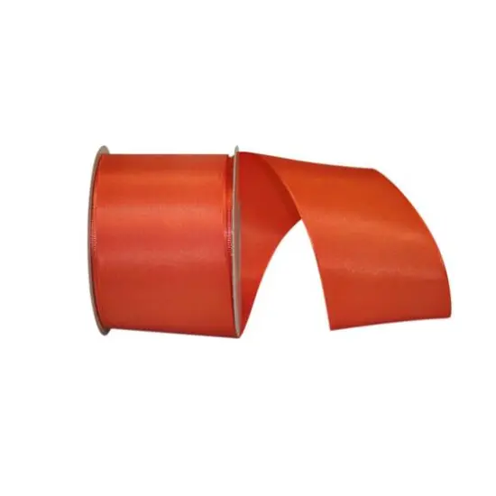 Reliant 2.5" x 25yd. Rhapsody Taffeta Wired Ribbon Orange {1}