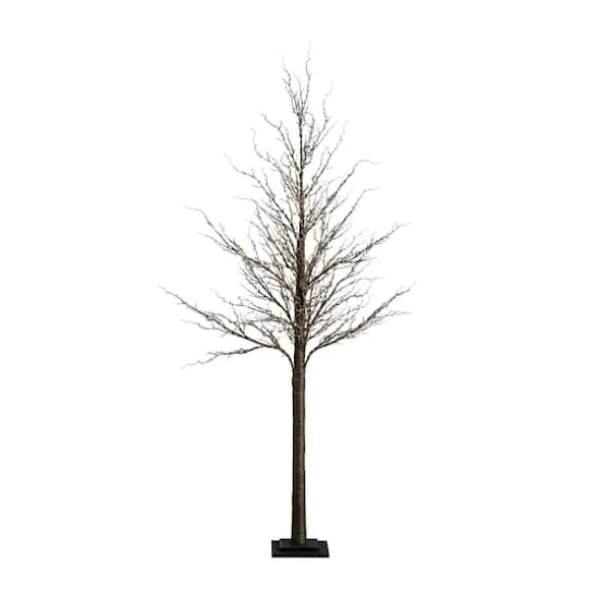 6ft. Pre-Lit Artificial Christmas Twig Tree, Warm White LED Lights {1}