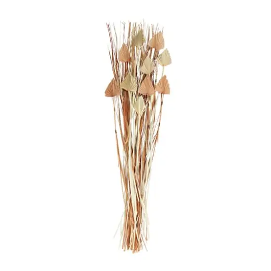 Natural Brown Dried Fan Palm Leaf & Grass Bundle {1}