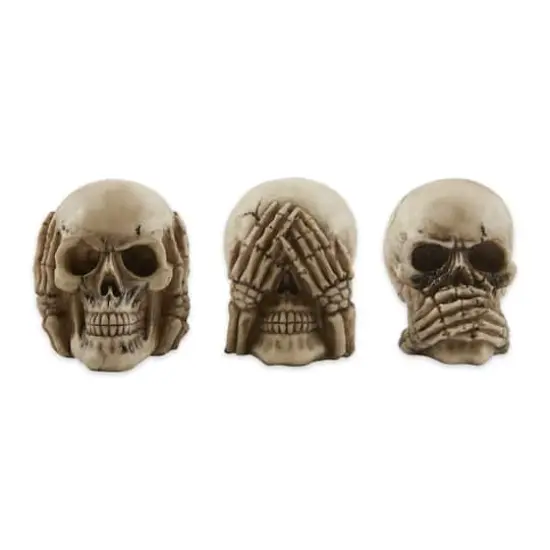 2" See, Hear, or Speak No Evil Skulls Set {1}
