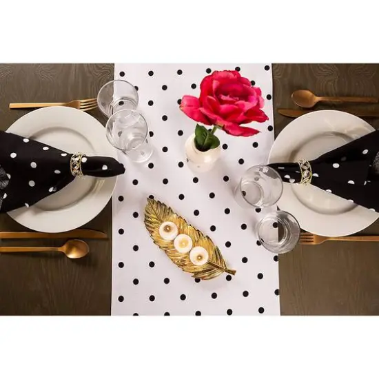 DII&reg; Polka Dot Napkins, 4ct. Black and White {9}